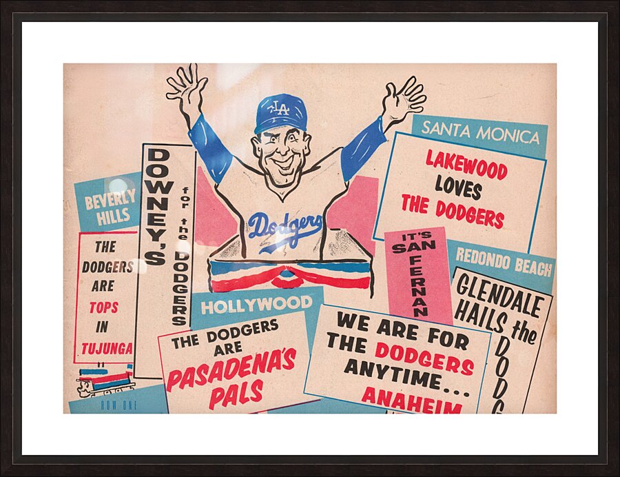 1964 LA Dodgers Art Remix Picture Frame print