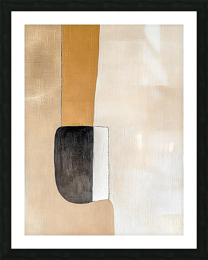 Neutral Abstract Shapes Picture Frame print