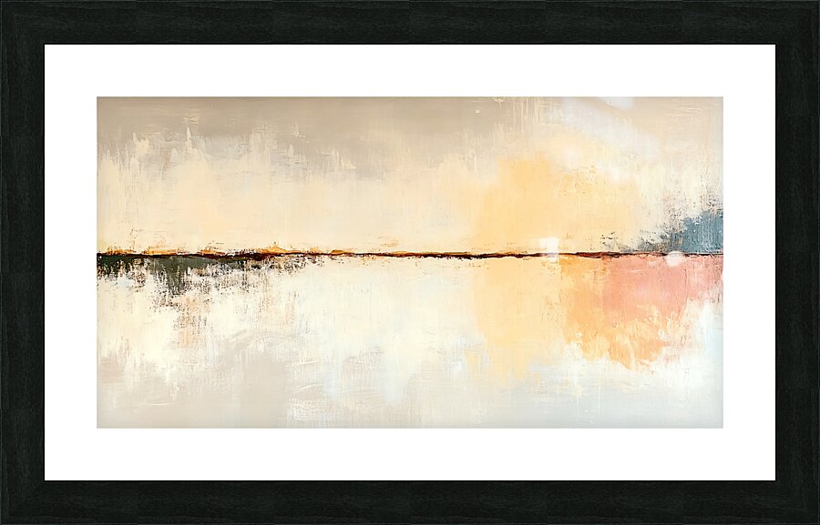 Neutral Abstract Horizon Picture Frame print
