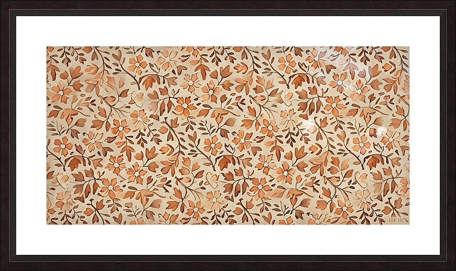 1902 leaves Picture Frame print