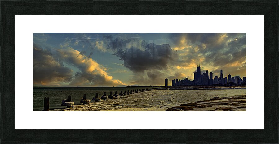 Chicago Pano Wide Picture Frame print