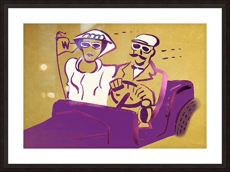 1940s Washington Husky Gameday Drive Picture Frame print