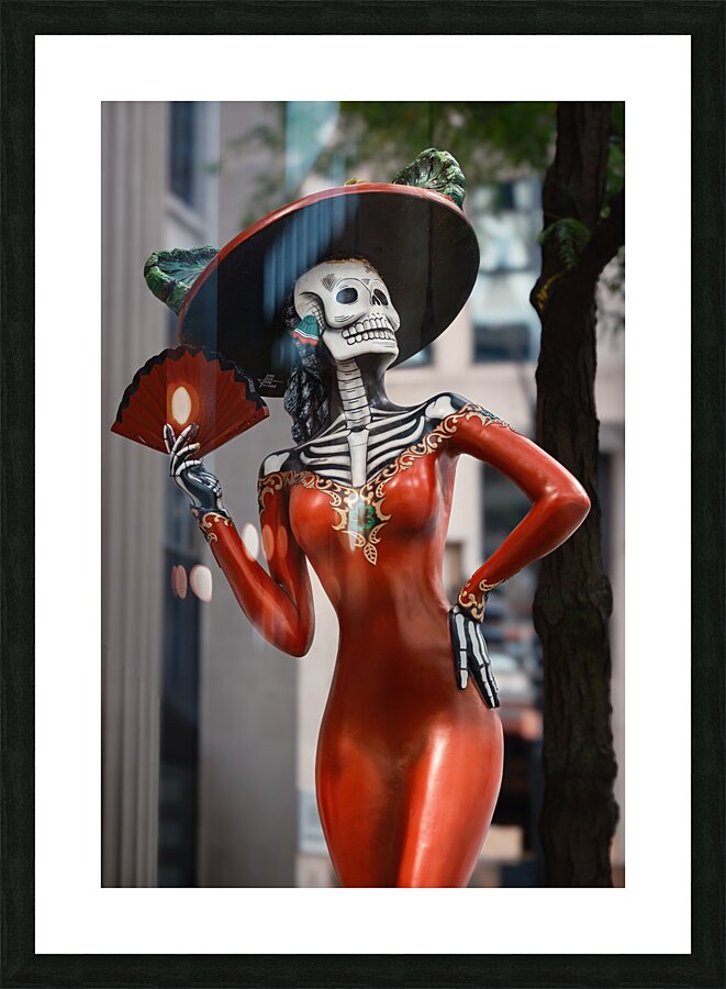 Chicago Catrina Statue Picture Frame print