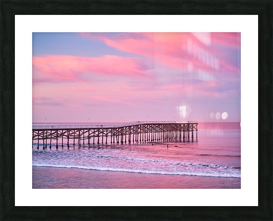 Cotton Candy Clouds Crystal Pier San Diego Picture Frame print