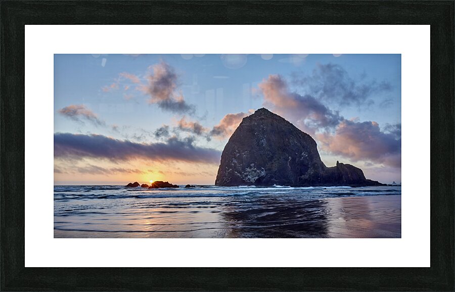 Haystack Rock on Cannon Beach Picture Frame print