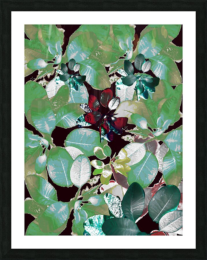 Abstract Vibrant Leaves  Picture Frame print