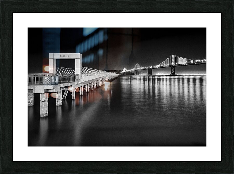 Night San Francisco Bay Picture Frame print