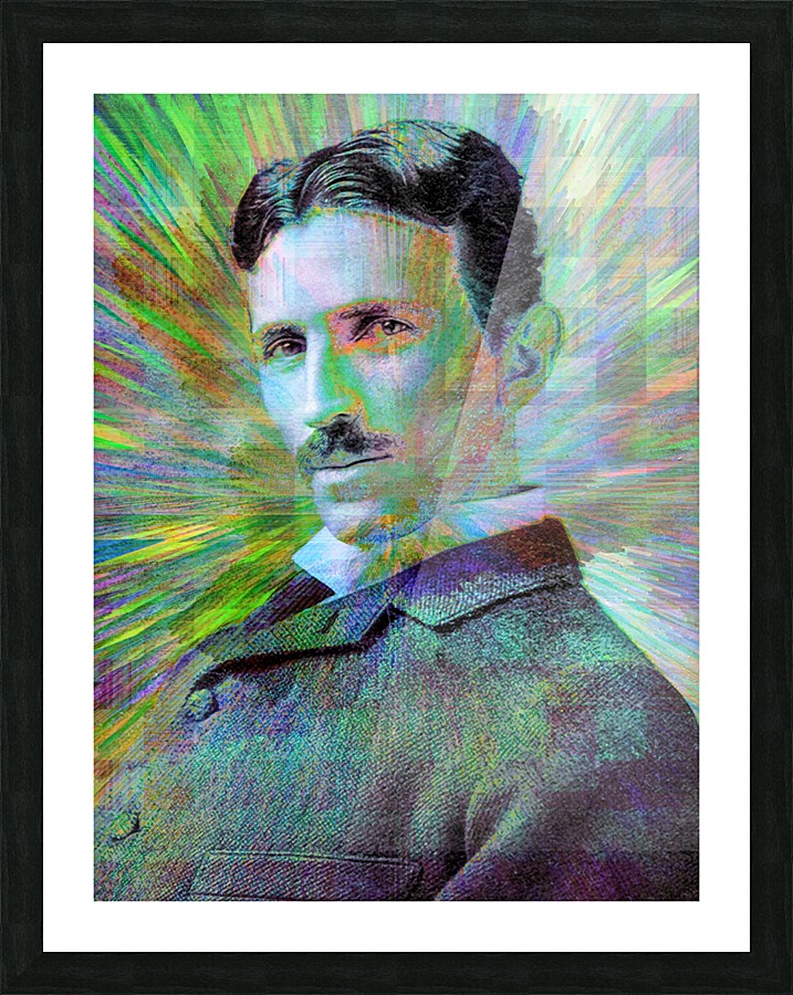 Electric Tesla Picture Frame print