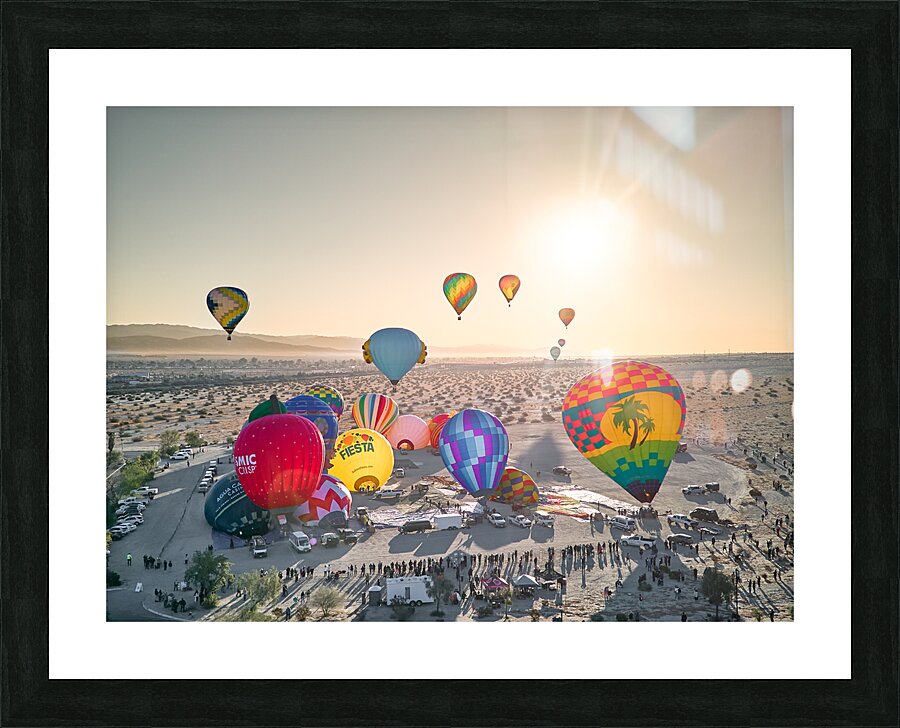 Desert Hot Air Balloon Festival At Sunrise Picture Frame print
