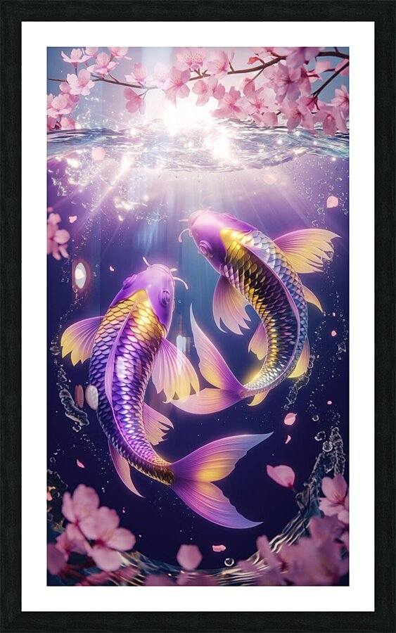 Serene Harmony: Dreamy Koalas in a Vibrant Landscape Picture Frame print