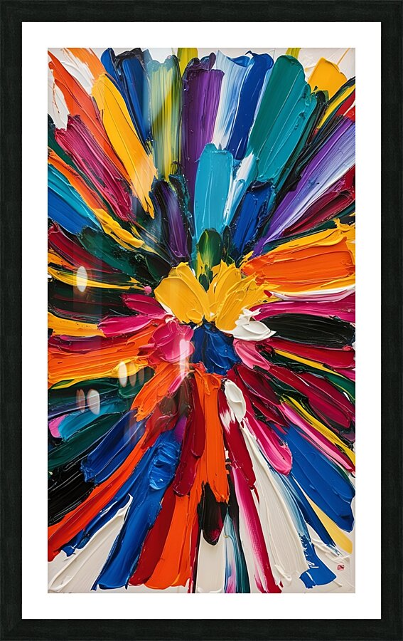 Flowing Spectrums: The Dance of Color and Light Picture Frame print