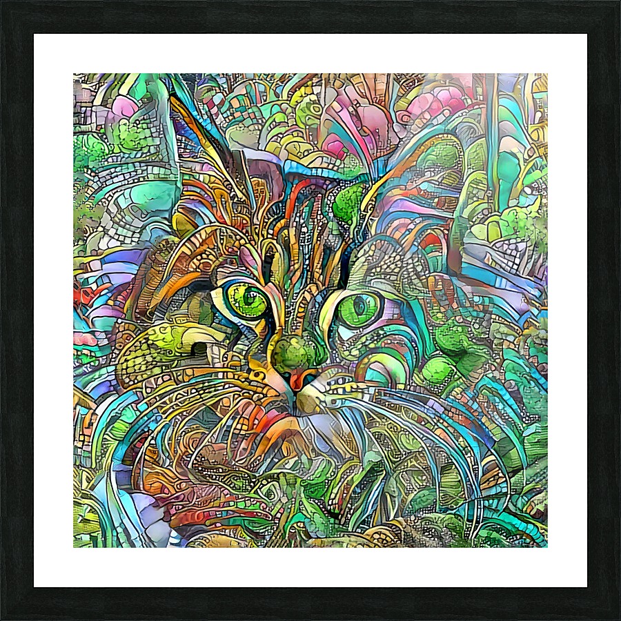 Green Eyed Girl Picture Frame print