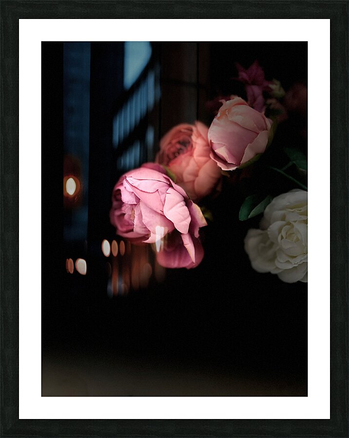 Portrait of Plants- Delicate Fabric Roses Picture Frame print