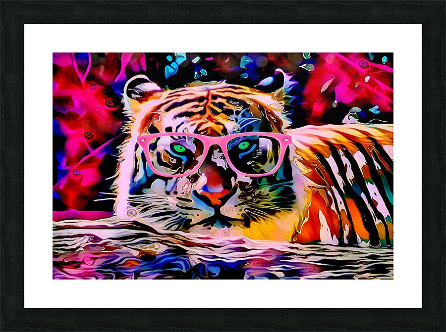 Tiger à Lunette master Impression et Cadre photo