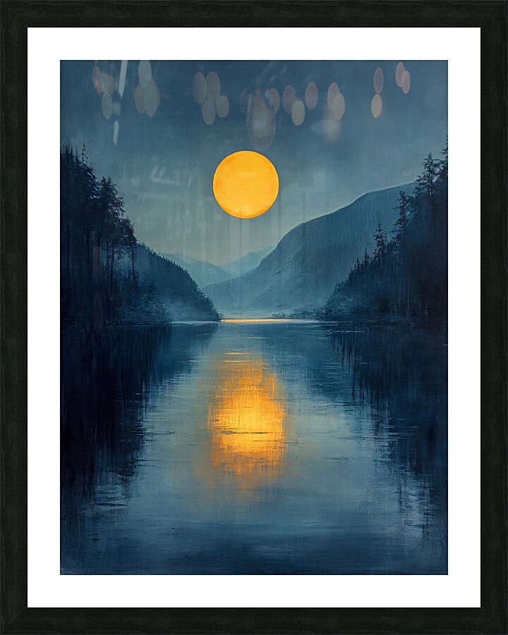 Moonlit Valley Picture Frame print
