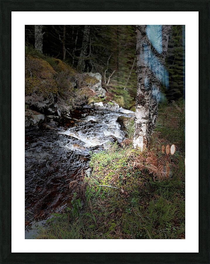 Winters River in the Scottish Highlands Picture Frame print