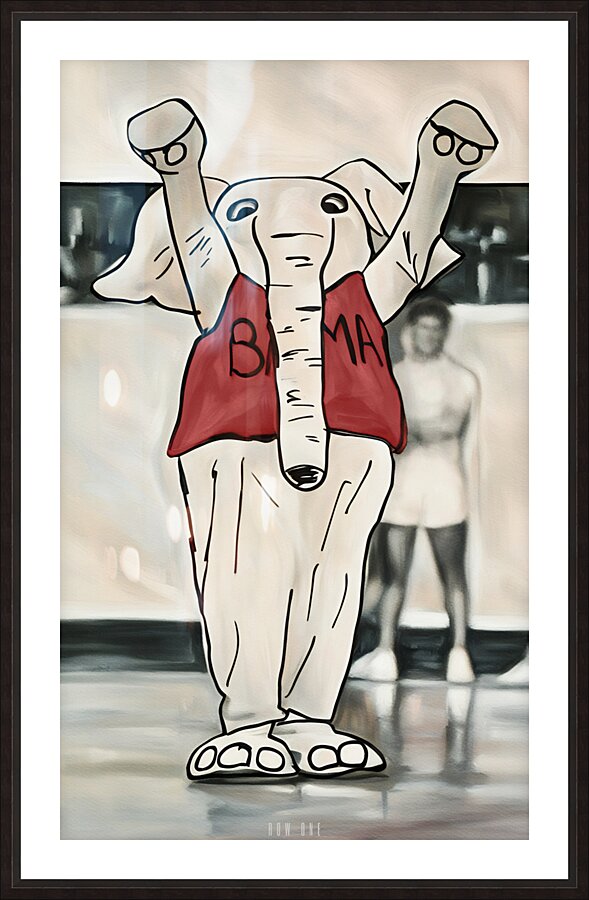 1987 Alabama Mascot Art Picture Frame print