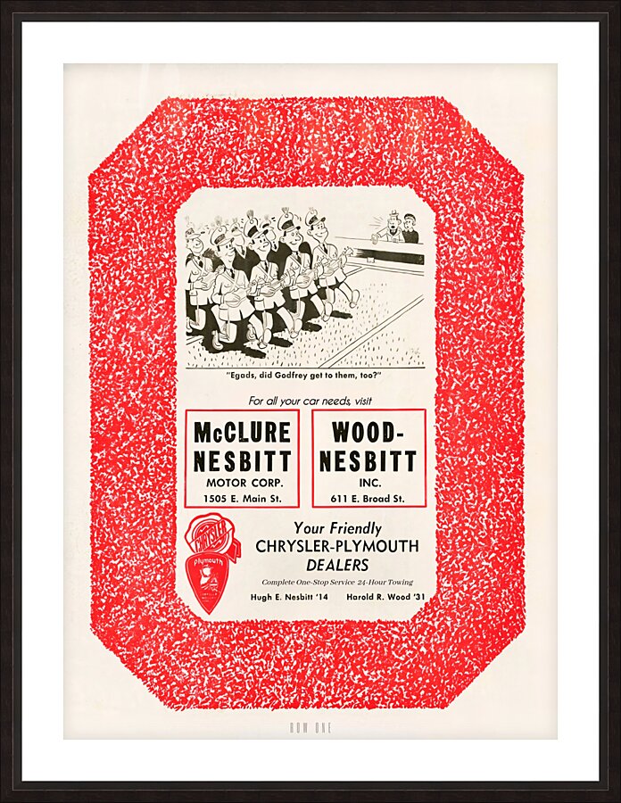 1950 Wood Nesbitt Car Ad Picture Frame print