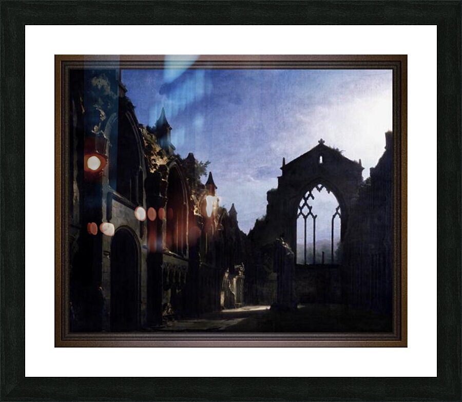 The Ruins of Holyrood Chapel by Louis Daguerre  Framed Print Print
