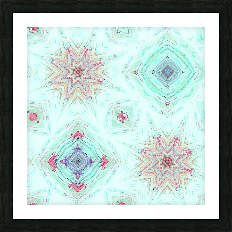 Abstract Geometric Pastel Pattern Picture Frame print