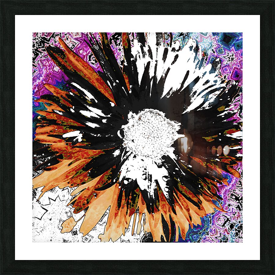 Abstract Dynamic Daisy Flower Picture Frame print