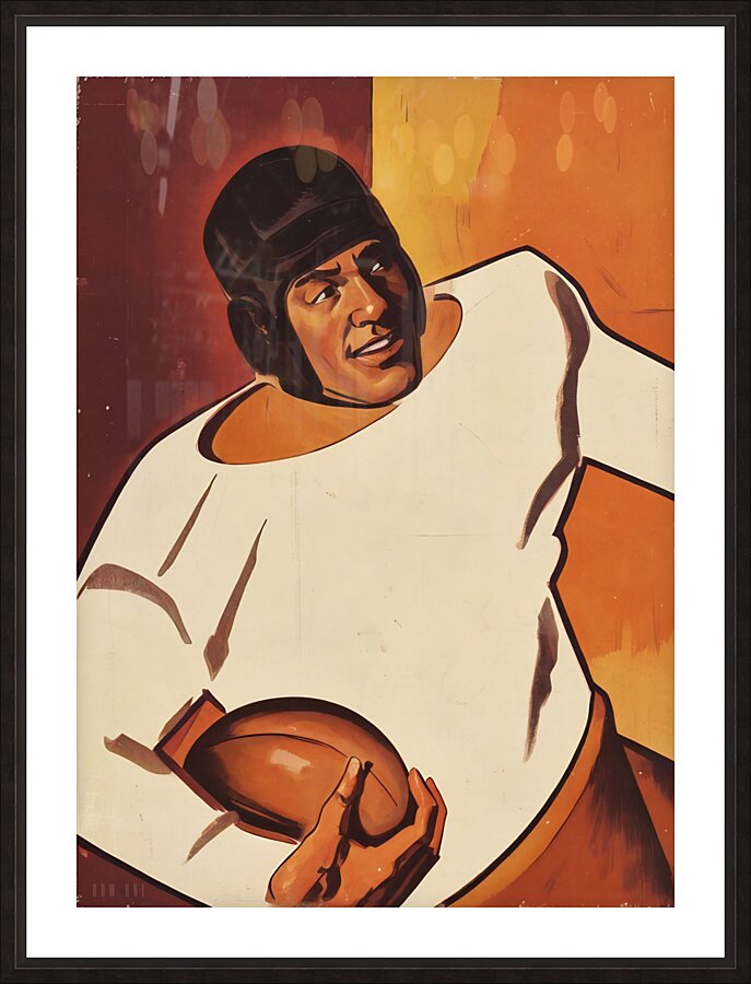 1940 Richard Stephens Football Art Remix Picture Frame print