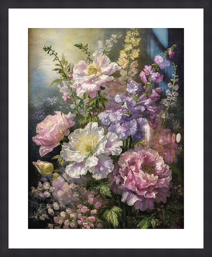 Vintage Bouquet  Picture Frame print