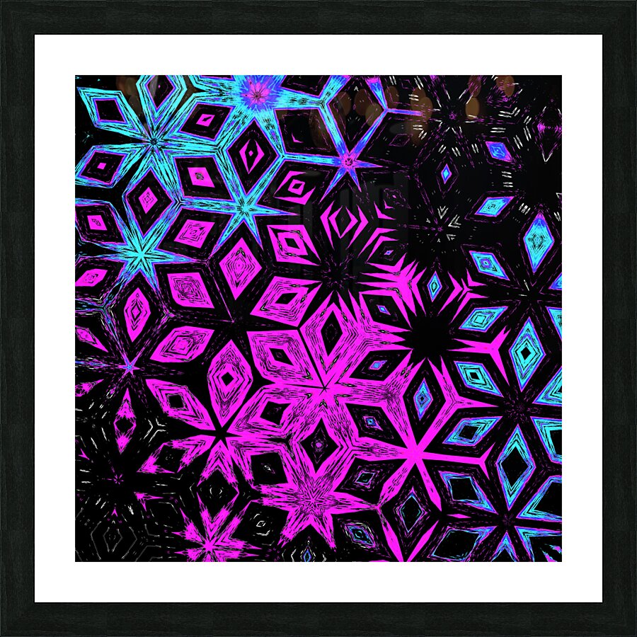 Abstract Vibrant Bold Kaleidoscope Pattern Picture Frame print