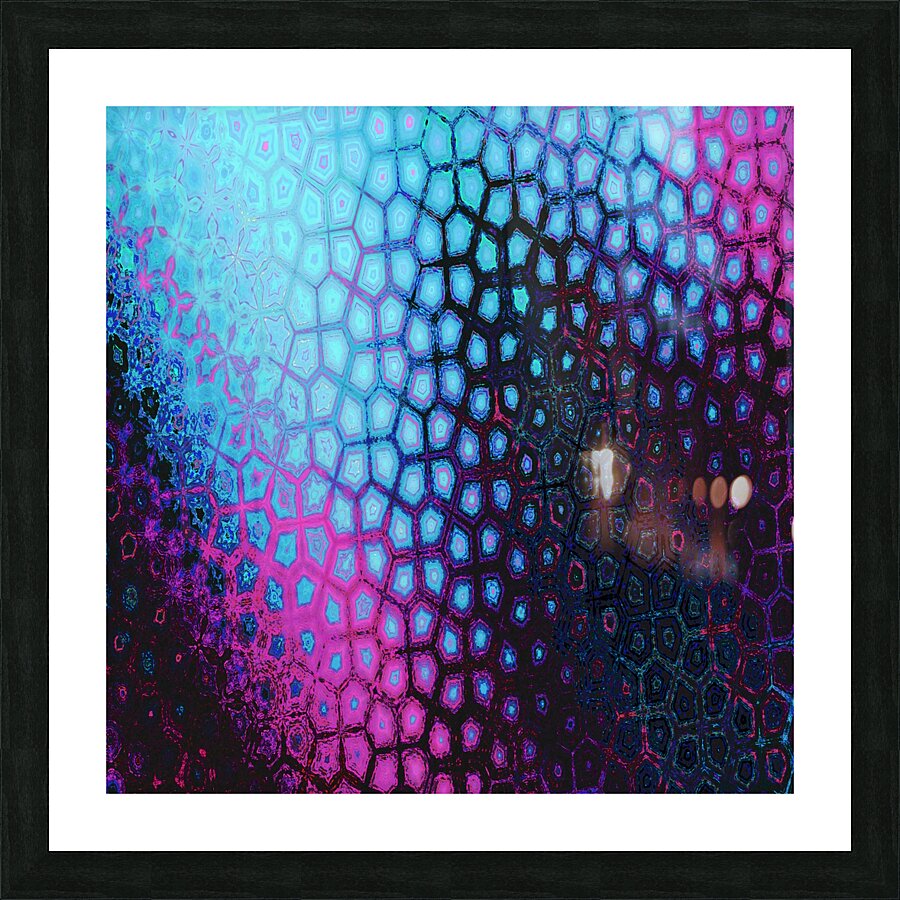 Abstract Hexagonal Pattern Picture Frame print
