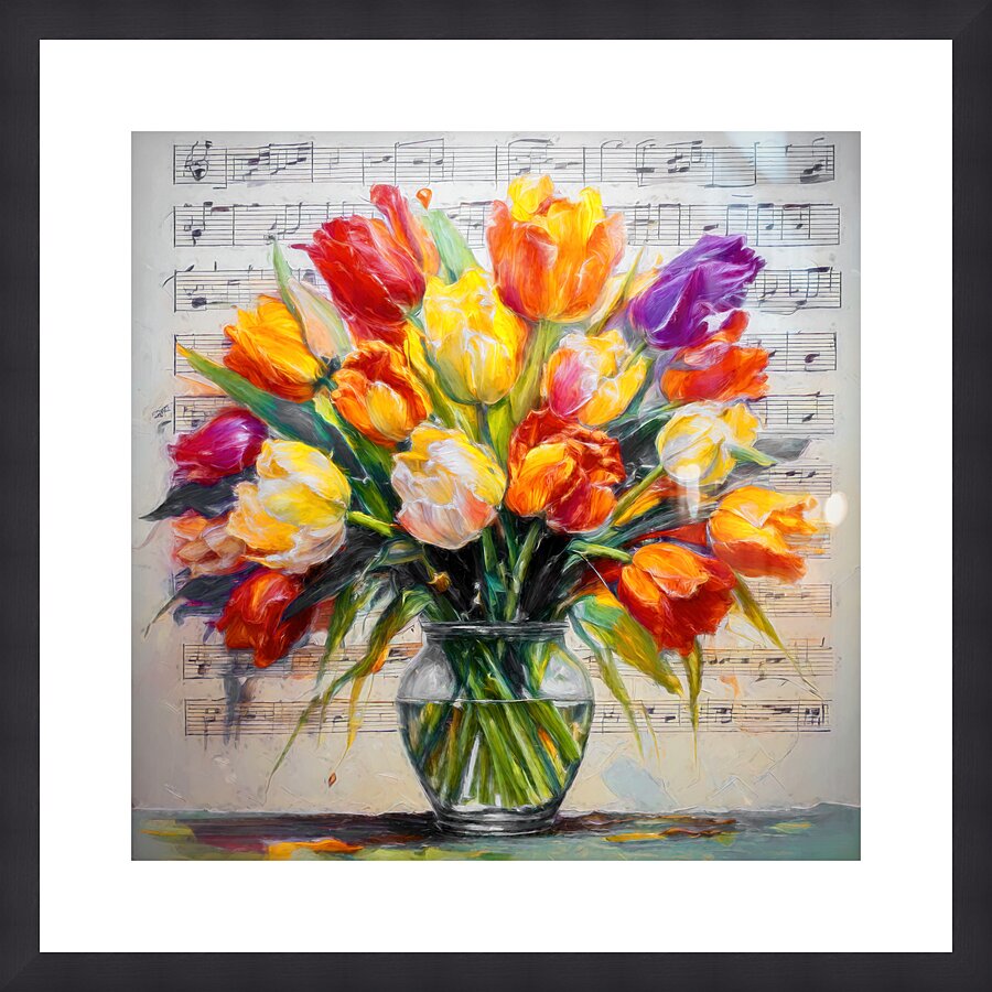 Parrot tulips Picture Frame print