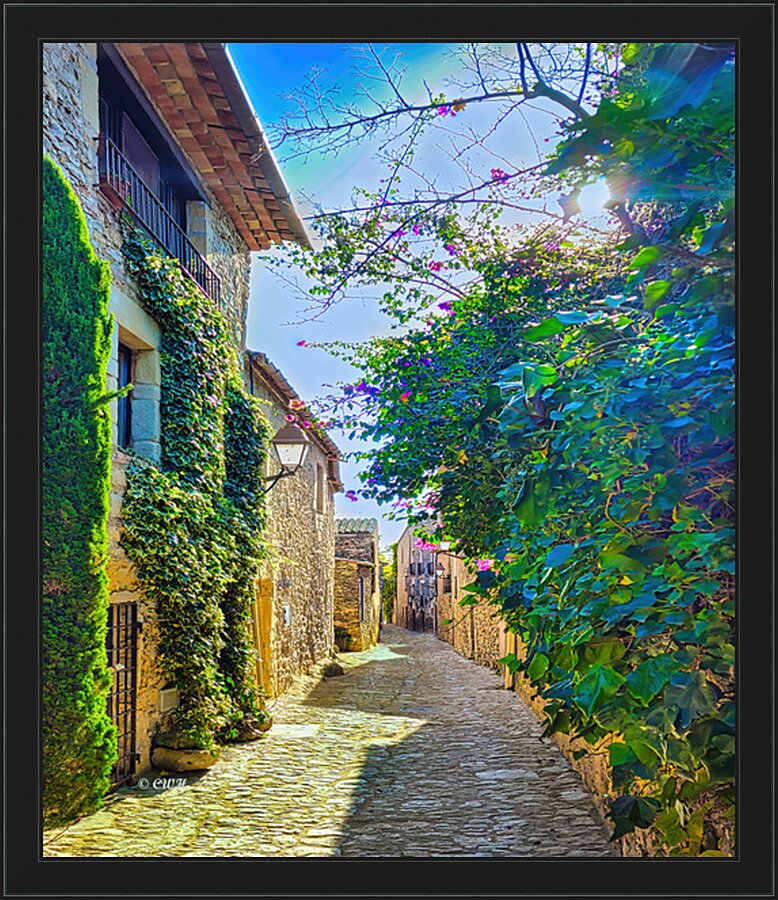 Pathways of Peratallada_Holt_RezN888  Framed Print Print