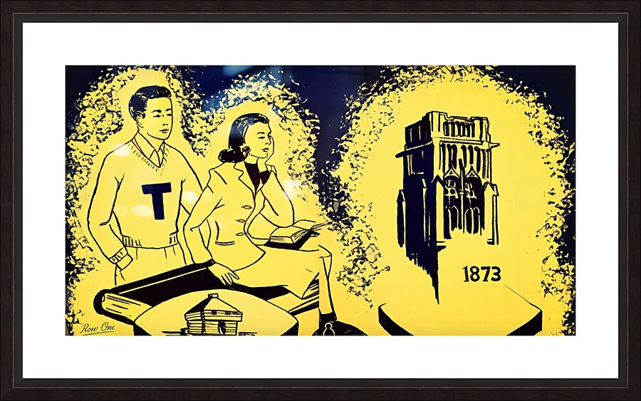 vintage toledo campus art Picture Frame print