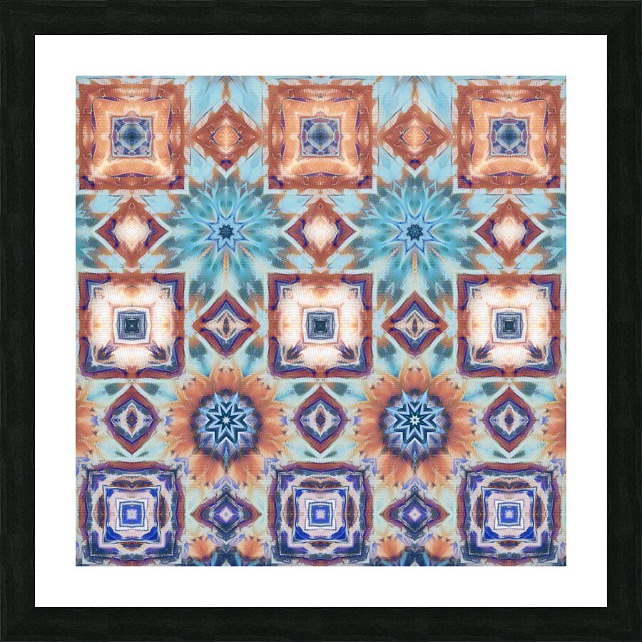 Abstract Geometric Floral Design Picture Frame print