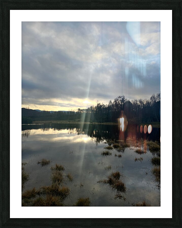 Scenes from the Trail- Suns Winter Reflections for the Scottish Highlands Picture Frame print