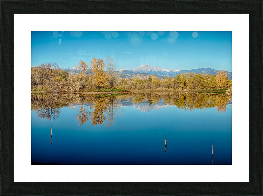 Autumn Colorado Twin Peaks Golden Ponds Reflections Picture Frame print