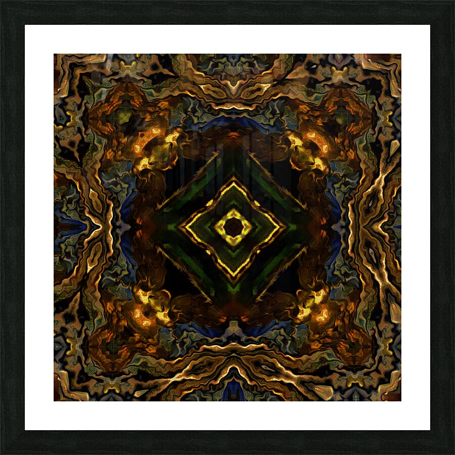 Abstract Swirl Kaleidoscope Flow  Picture Frame print