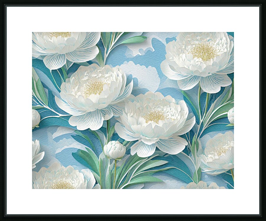 Floral Cover for sliding doors Picture Frame print