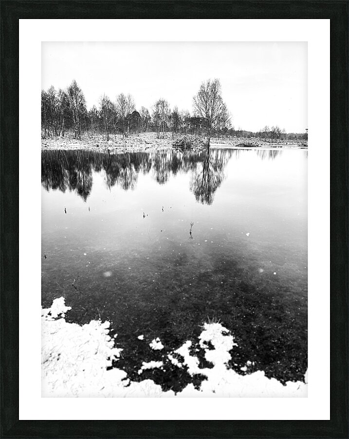 Winters Cold Reflections in the Scottish Highlands  Picture Frame print