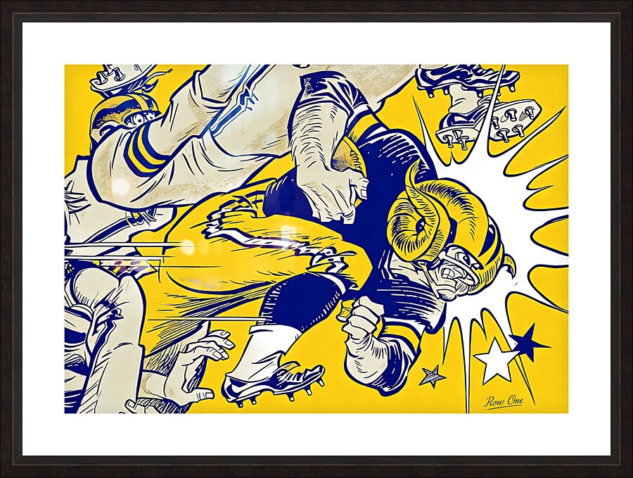 1965 LA Rams Art Remix Picture Frame print