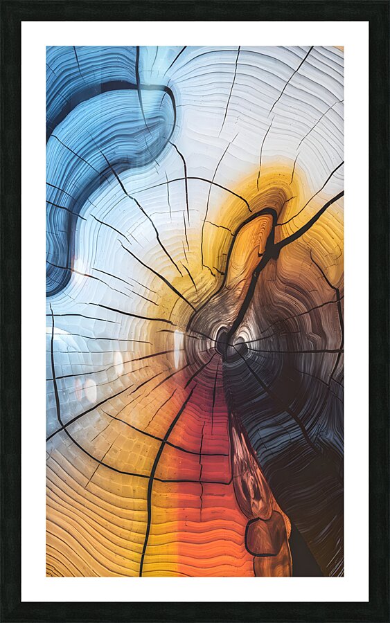 Abstract Nature A Vibrant Interpretation of Tree Picture Frame print