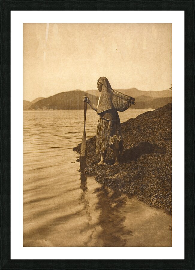 The Seaweed Gatherer by Edward S. Curtis 1915 Picture Frame print