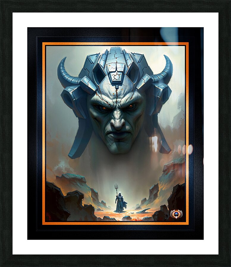 Ancient Forces Test The Fate And Power Of The Windicott Sorcerer Astounding AI Concept Art by Xzendor7 Picture Frame print