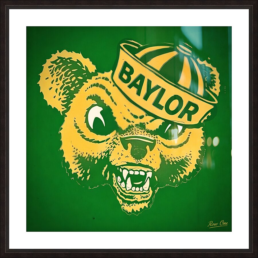 Vintage Baylor Bear Sailor Mascot Art Picture Frame print