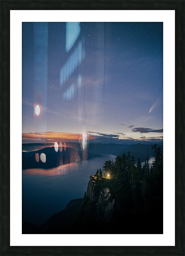 St Marks Summit & Comet Neowise Picture Frame print