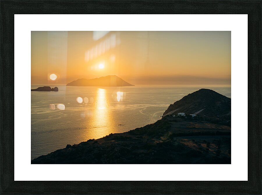Sunset at Plaka Greece Picture Frame print