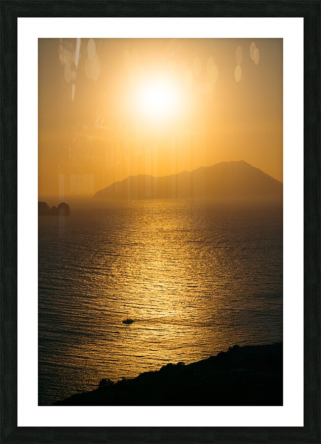 Sunset in Plaka Greece Picture Frame print
