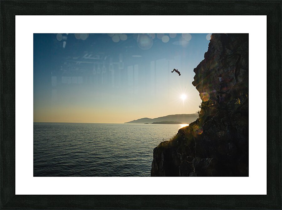 Lighthouse Park Cliff Jump Picture Frame print
