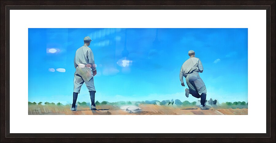 Early 1900s Baseball on the Plains Picture Frame print