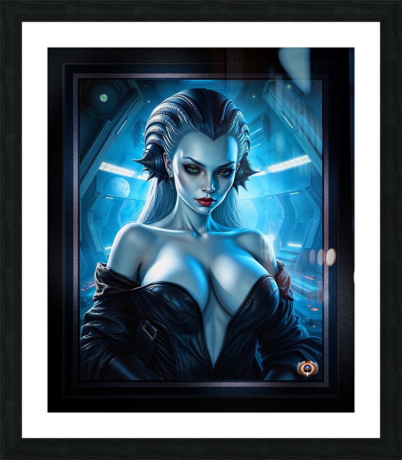 The Klevus Commissioner Stralia Delmus Of The Belsoria Sector Gorgeous AI Concept Art by Xzendor7 Picture Frame print