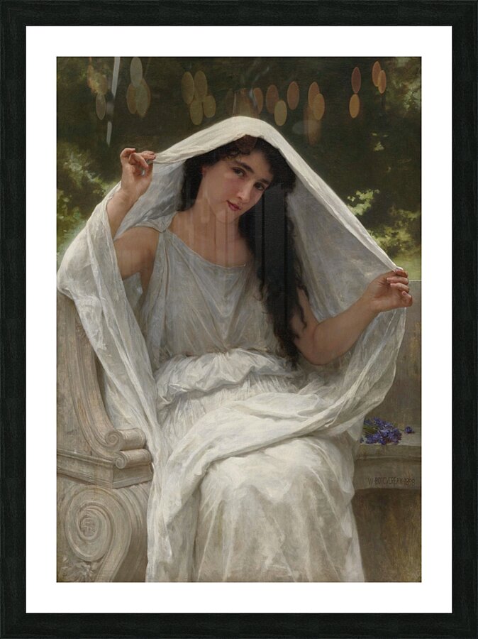 William Adolphe Bouguereau  - The Veil . 1898 Picture Frame print